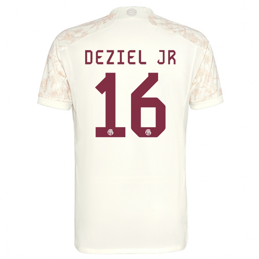 Kids  Robert Deziel Jr #16 Off White Third Jersey 2023/24 T-Shirt