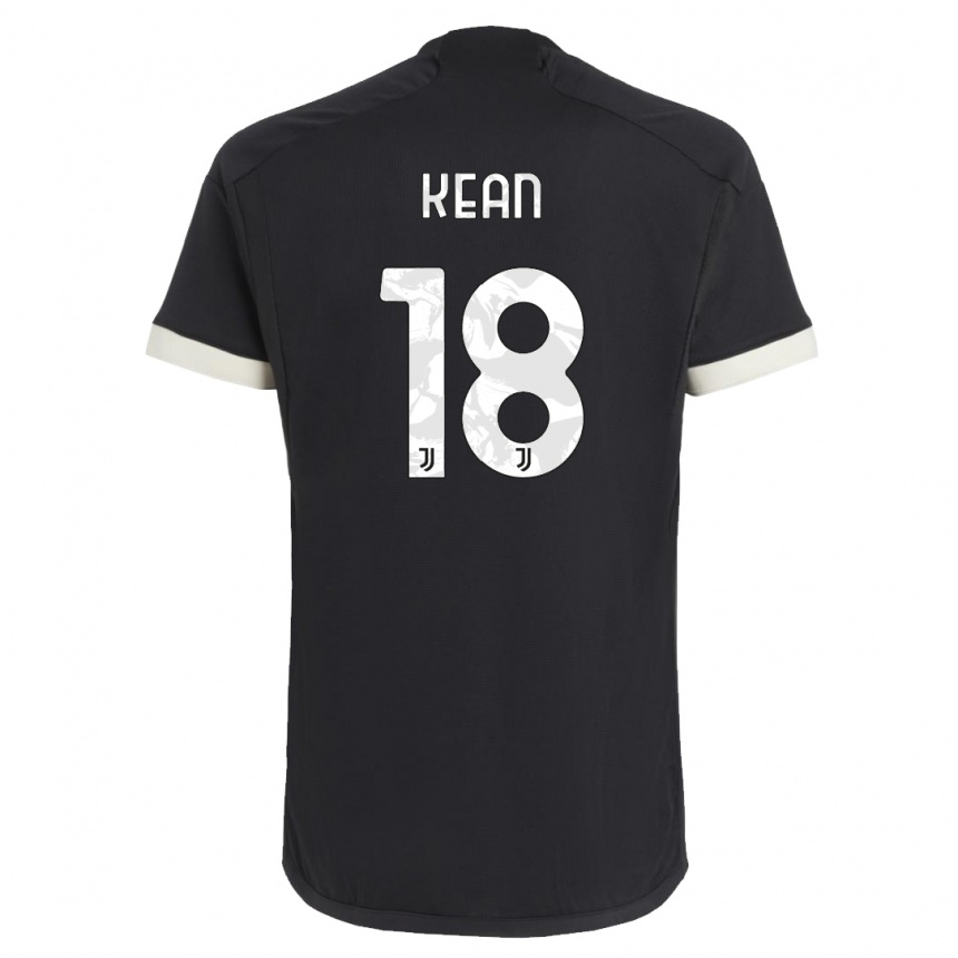 Kids  Moise Kean #18 Black Third Jersey 2023/24 T-Shirt