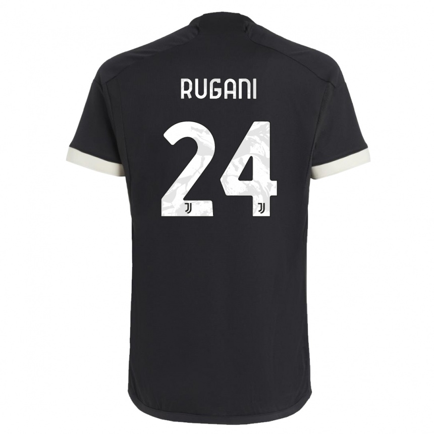 Kids  Daniele Rugani #24 Black Third Jersey 2023/24 T-Shirt