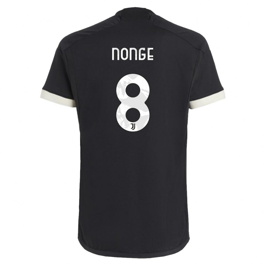 Kids  Joseph Nonge #8 Black Third Jersey 2023/24 T-Shirt