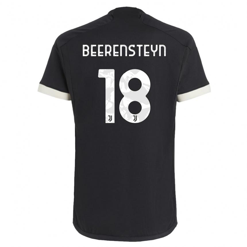 Kids  Lineth Beerensteyn #18 Black Third Jersey 2023/24 T-Shirt
