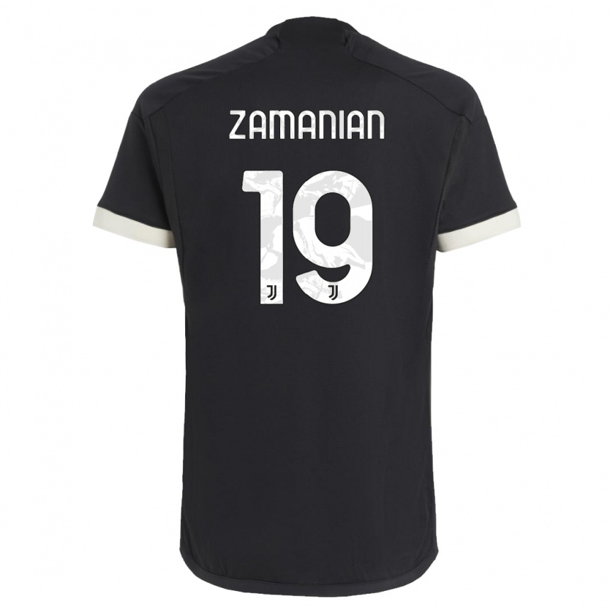 Kids  Annahita Zamanian #19 Black Third Jersey 2023/24 T-Shirt