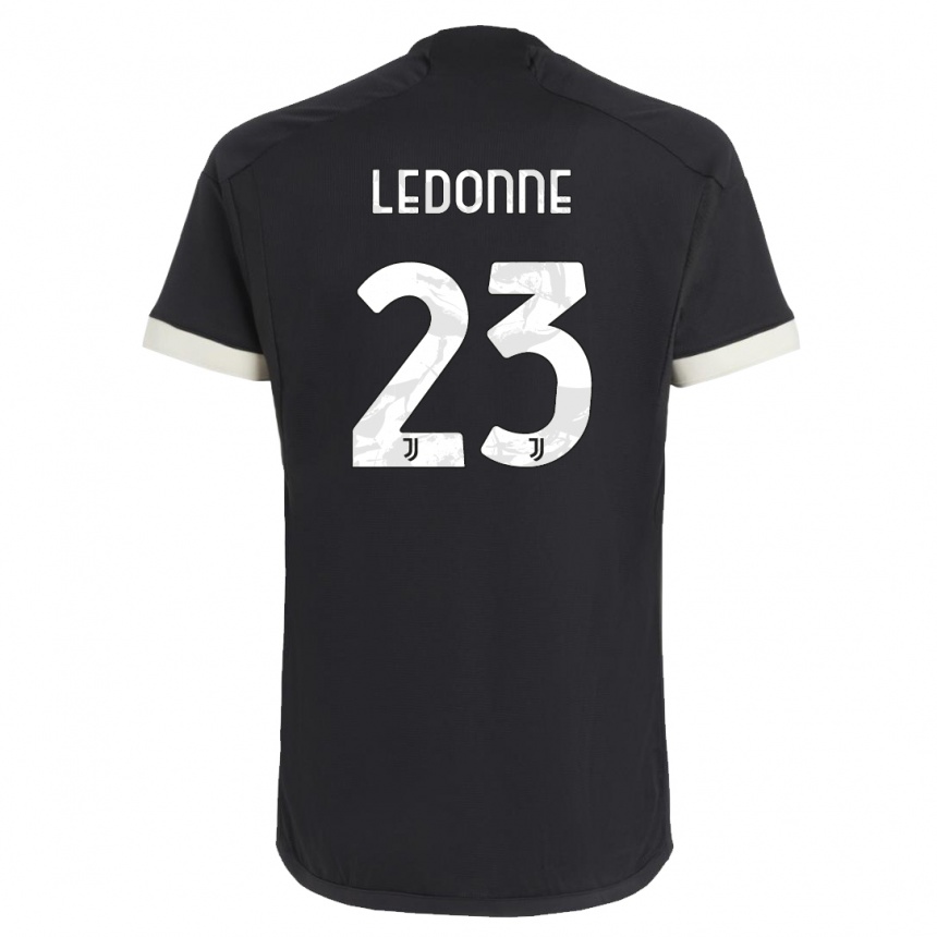 Kids  Nicolo Ledonne #23 Black Third Jersey 2023/24 T-Shirt