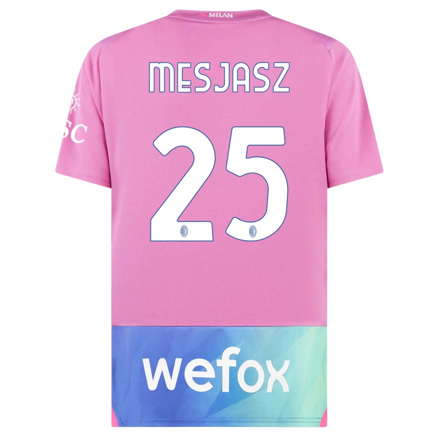 Kids  Malgorzata Mesjasz #25 Pink Purple Third Jersey 2023/24 T-Shirt