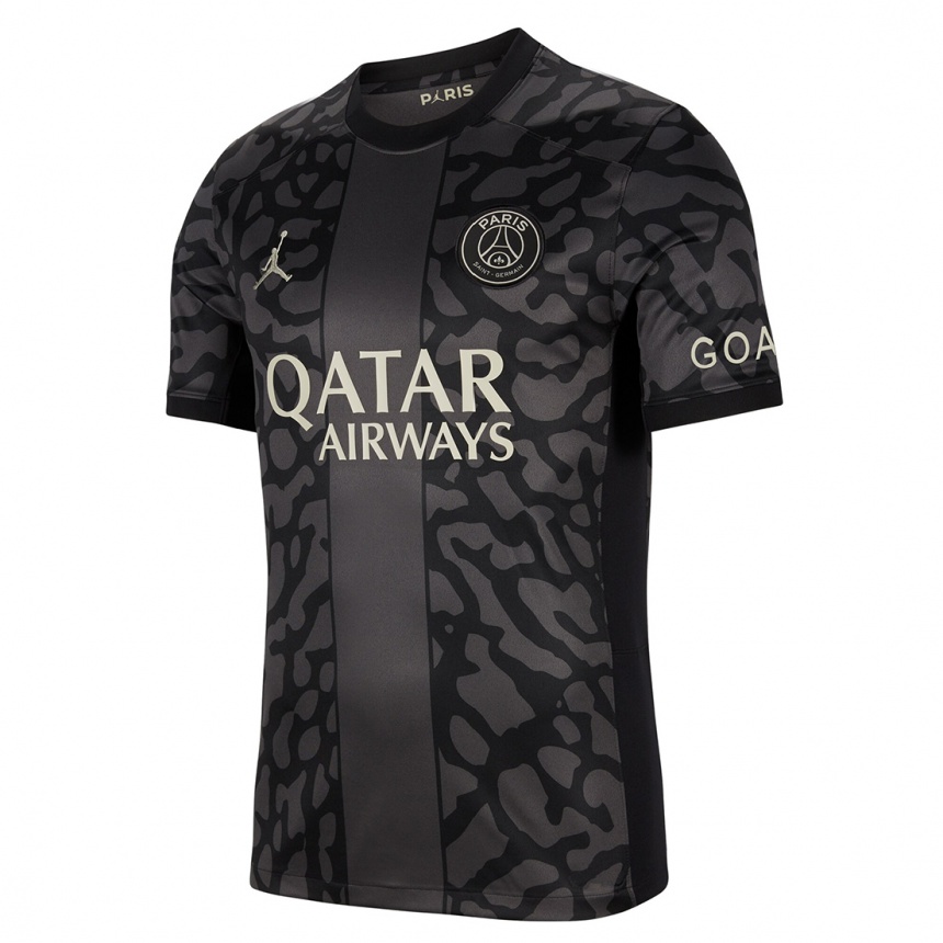 Kids  Lieke Martens #0 Black Third Jersey 2023/24 T-Shirt