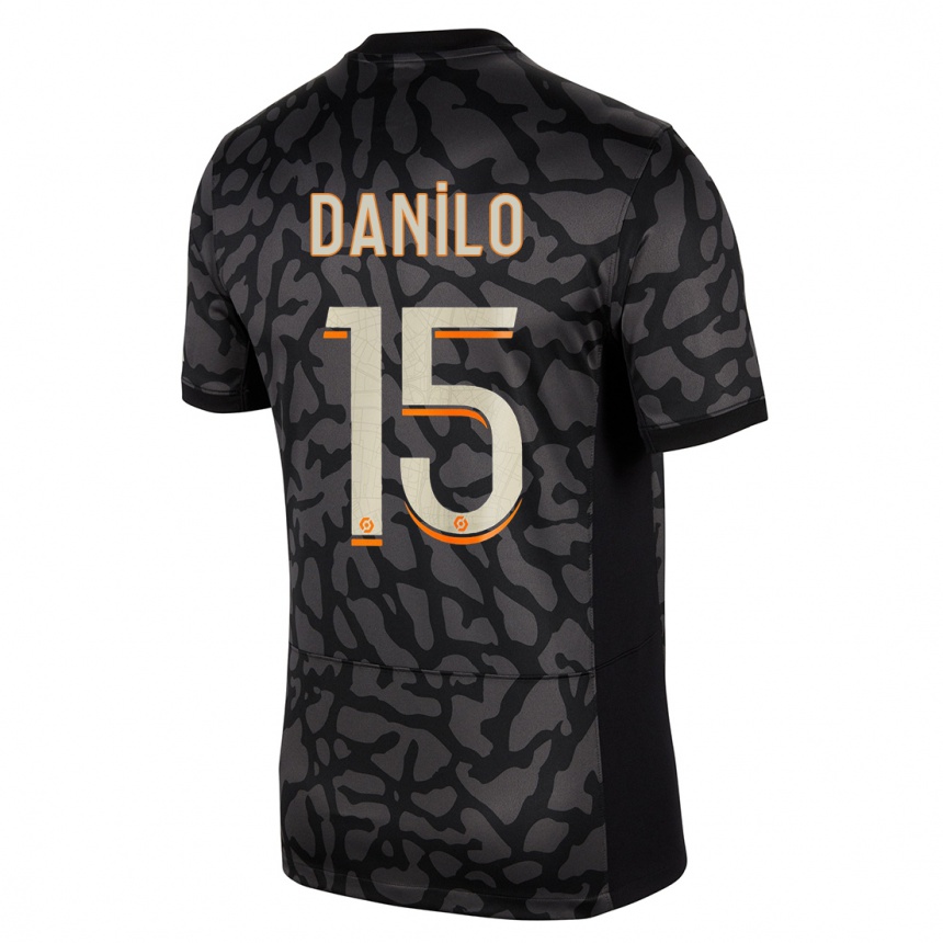 Kids  Danilo Pereira #15 Black Third Jersey 2023/24 T-Shirt