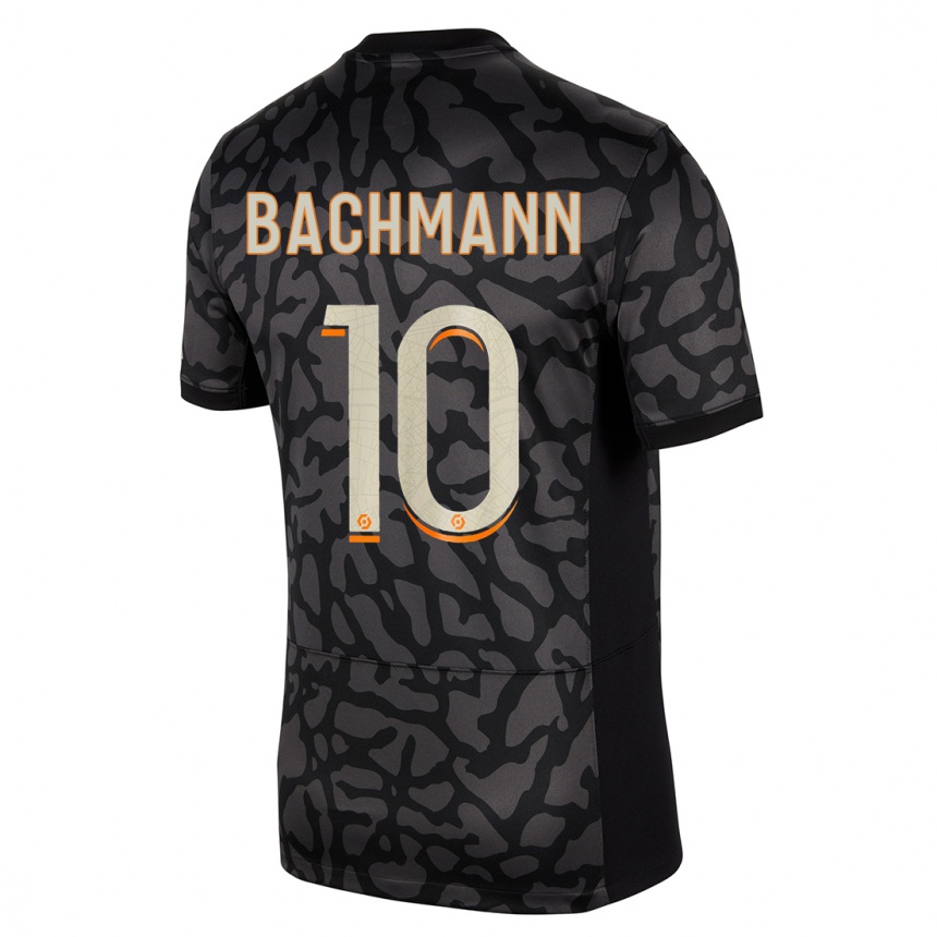 Kids  Ramona Bachmann #10 Black Third Jersey 2023/24 T-Shirt