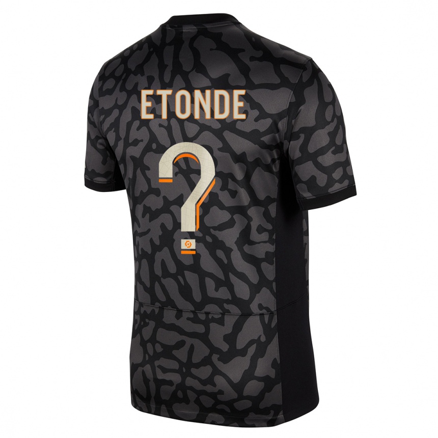 Kids  Romaric Etonde #0 Black Third Jersey 2023/24 T-Shirt
