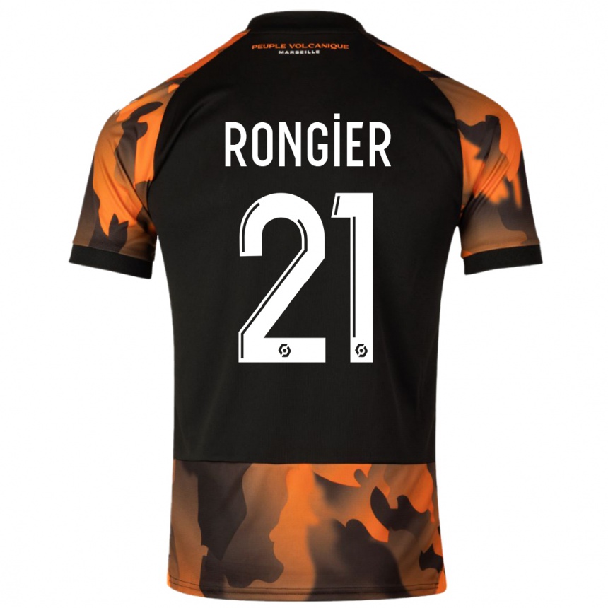 Kids  Valentin Rongier #21 Black Orange Third Jersey 2023/24 T-Shirt