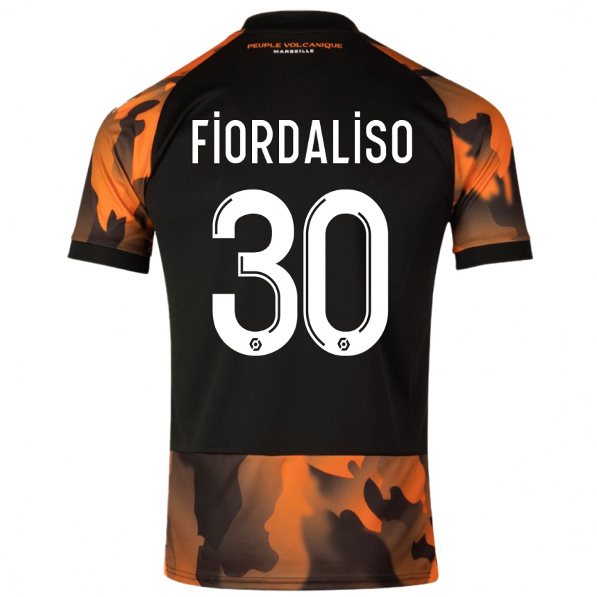 Kids  Thelma Fiordaliso #30 Black Orange Third Jersey 2023/24 T-Shirt