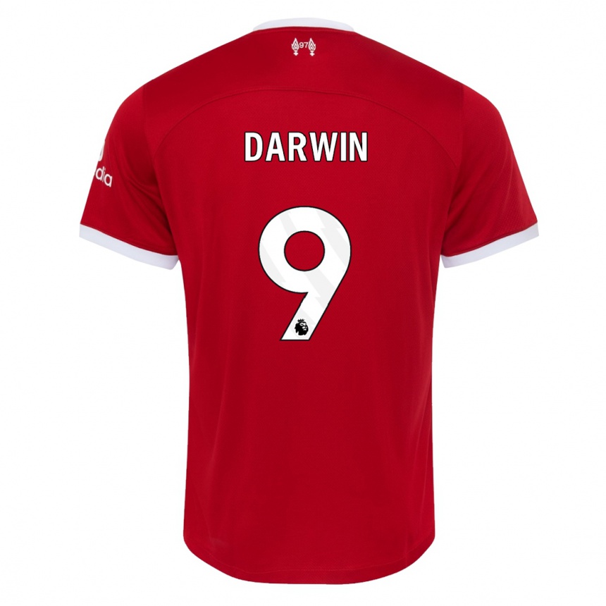 Men  Darwin Nunez #9 Red Home Jersey 2023/24 T-Shirt