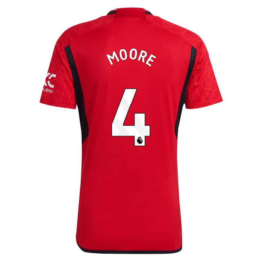 Men  Jade Moore #4 Red Home Jersey 2023/24 T-Shirt