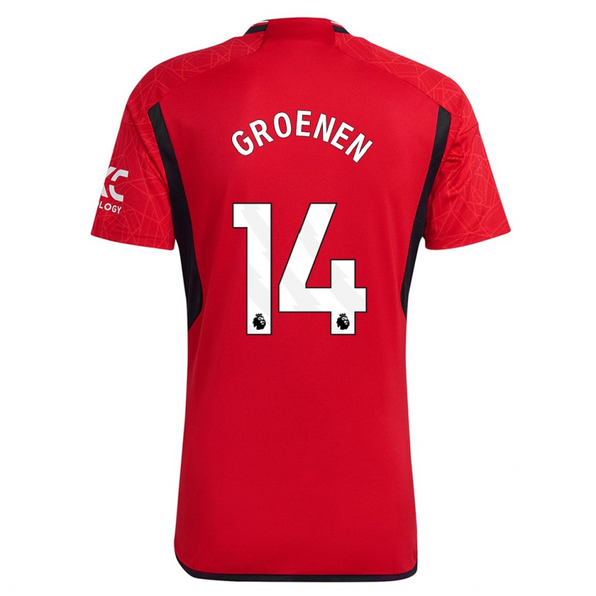 Men  Jackie Groenen #14 Red Home Jersey 2023/24 T-Shirt