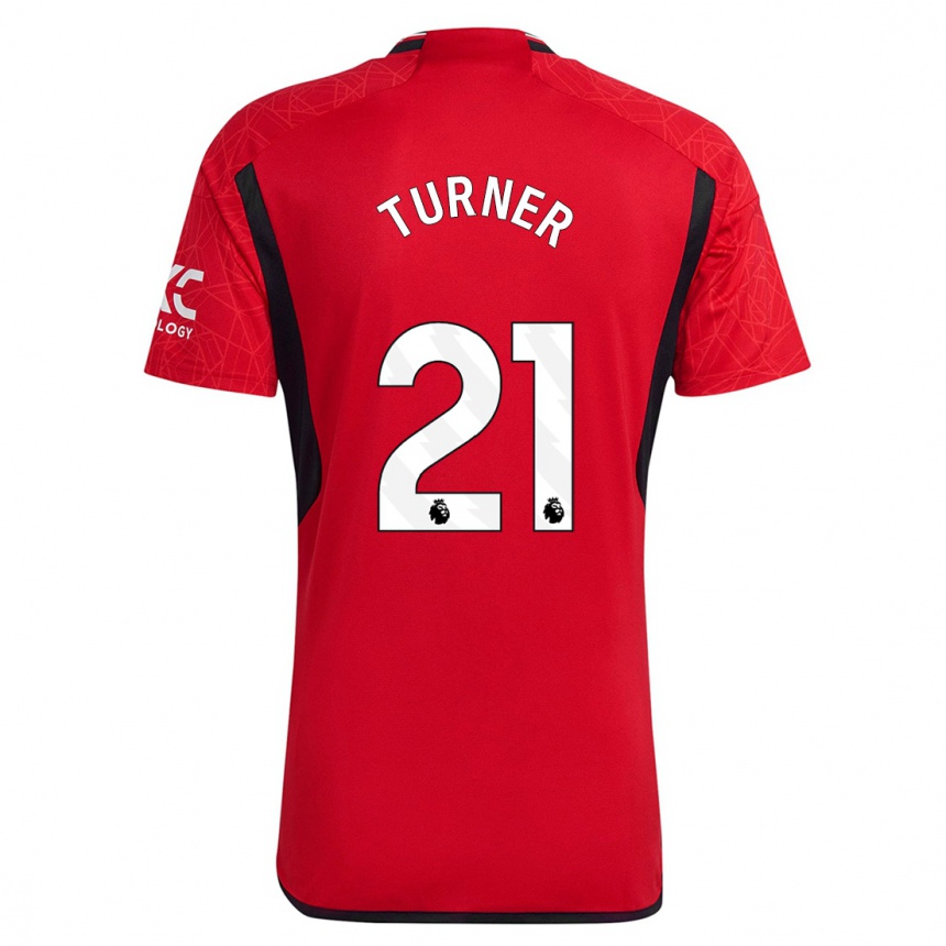 Men  Millie Turner #21 Red Home Jersey 2023/24 T-Shirt