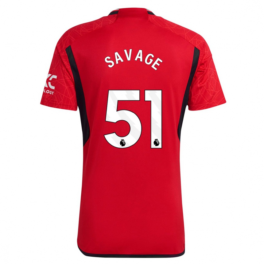 Men  Charlie Savage #51 Red Home Jersey 2023/24 T-Shirt