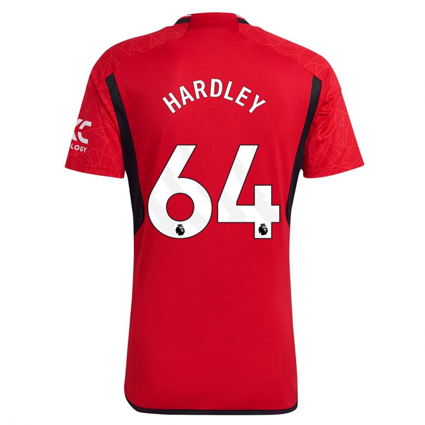 Men  Bjorn Hardley #64 Red Home Jersey 2023/24 T-Shirt