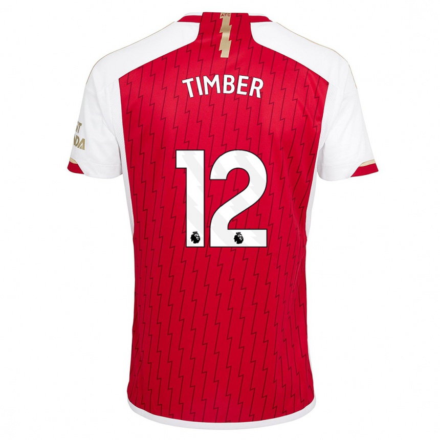 Men  Jurrien Timber #12 Red Home Jersey 2023/24 T-Shirt