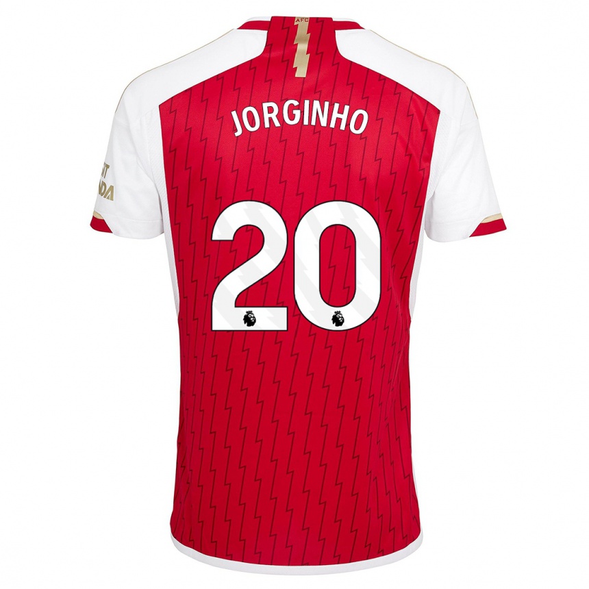 Men  Jorginho #20 Red Home Jersey 2023/24 T-Shirt