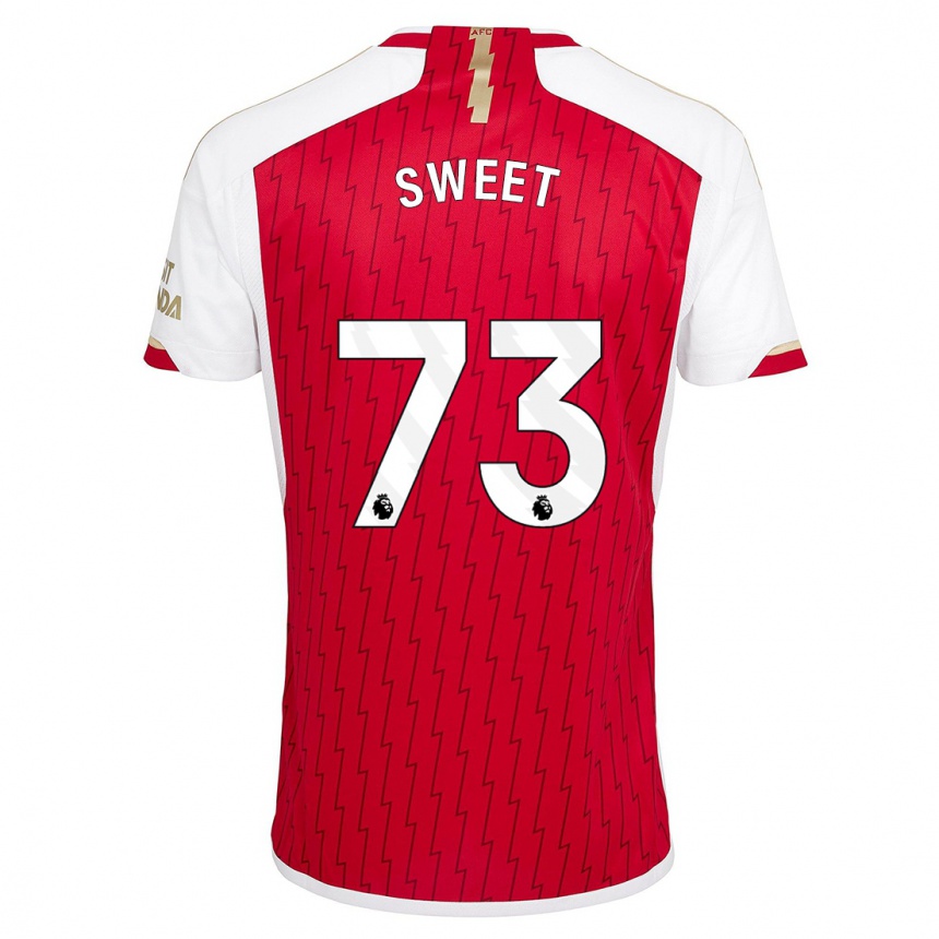 Men  James Sweet #73 Red Home Jersey 2023/24 T-Shirt