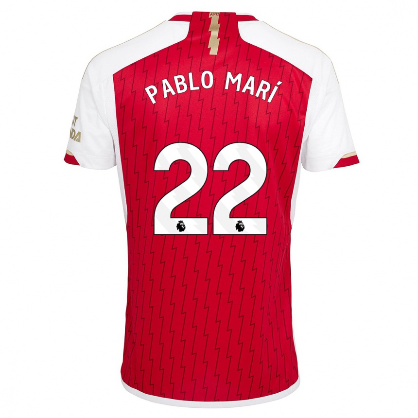 Men  Pablo Mari #22 Red Home Jersey 2023/24 T-Shirt