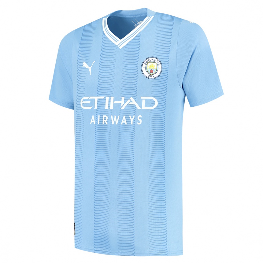 Men  Bernardo Silva #20 Light Blue Home Jersey 2023/24 T-Shirt