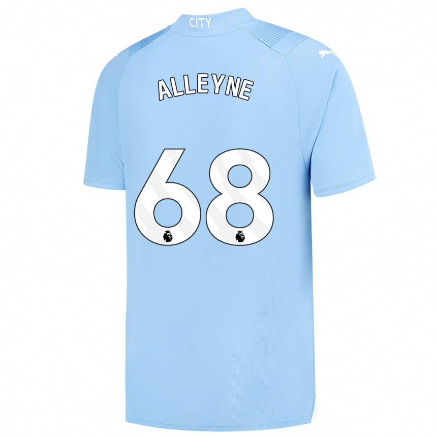 Men  Max Alleyne #68 Light Blue Home Jersey 2023/24 T-Shirt