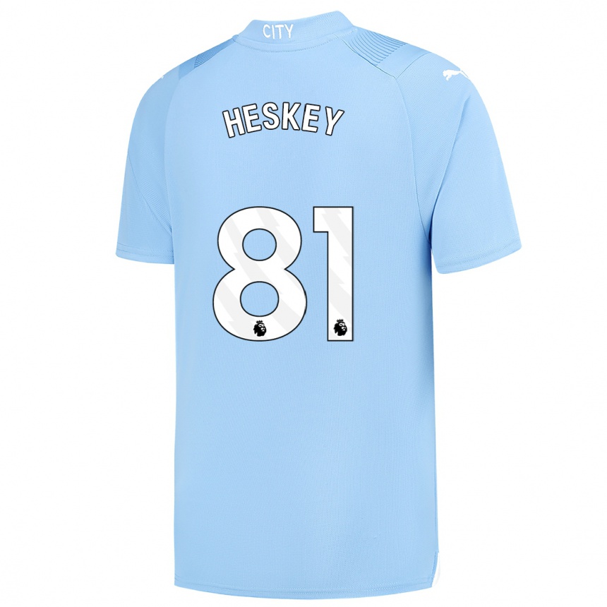 Men  Jaden Heskey #81 Light Blue Home Jersey 2023/24 T-Shirt