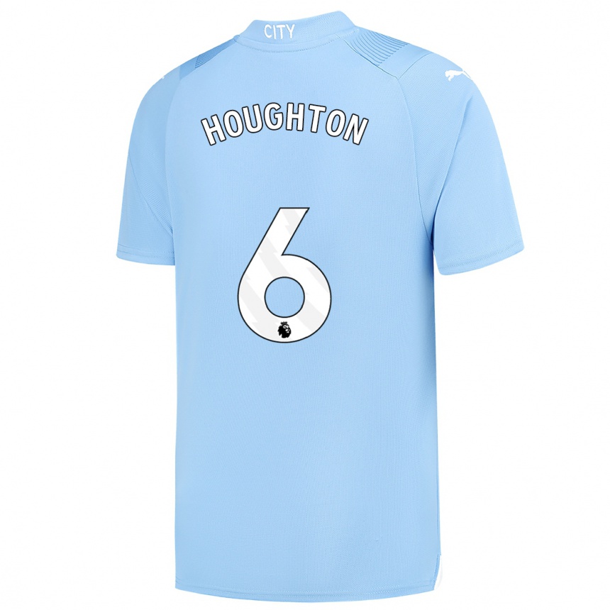 Men  Steph Houghton #6 Light Blue Home Jersey 2023/24 T-Shirt