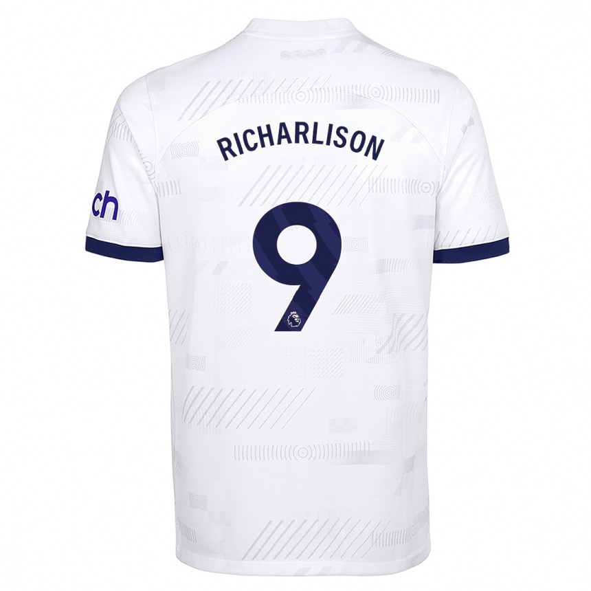 Men  Richarlison #9 White Home Jersey 2023/24 T-Shirt