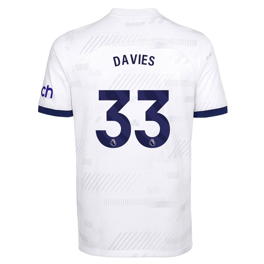 Men  Ben Davies #33 White Home Jersey 2023/24 T-Shirt