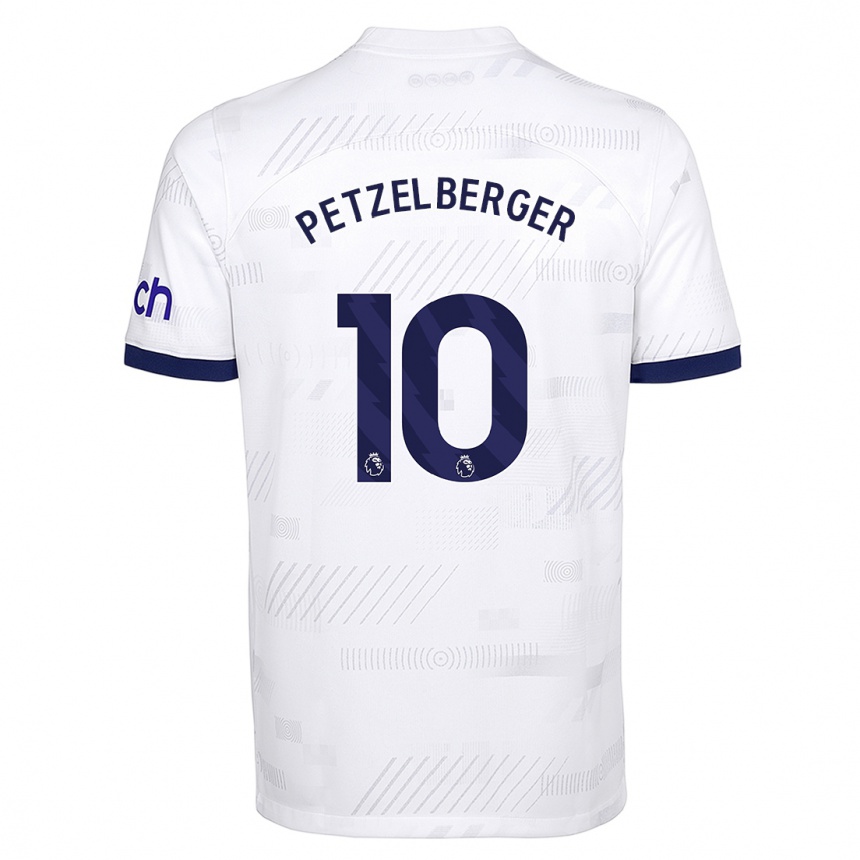 Men  Ramona Petzelberger #10 White Home Jersey 2023/24 T-Shirt