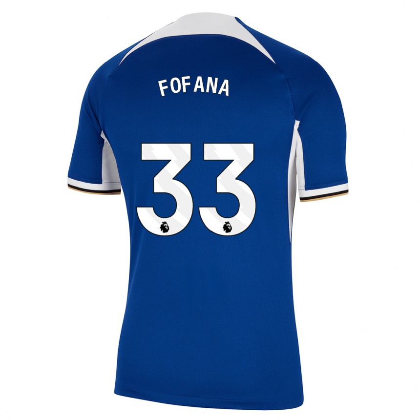 Men  Wesley Fofana #33 Blue Home Jersey 2023/24 T-Shirt