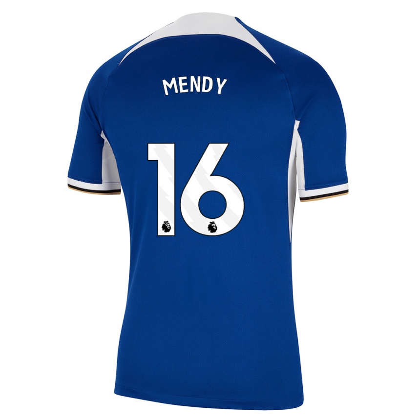 Men  Edouard Mendy #16 Blue Home Jersey 2023/24 T-Shirt
