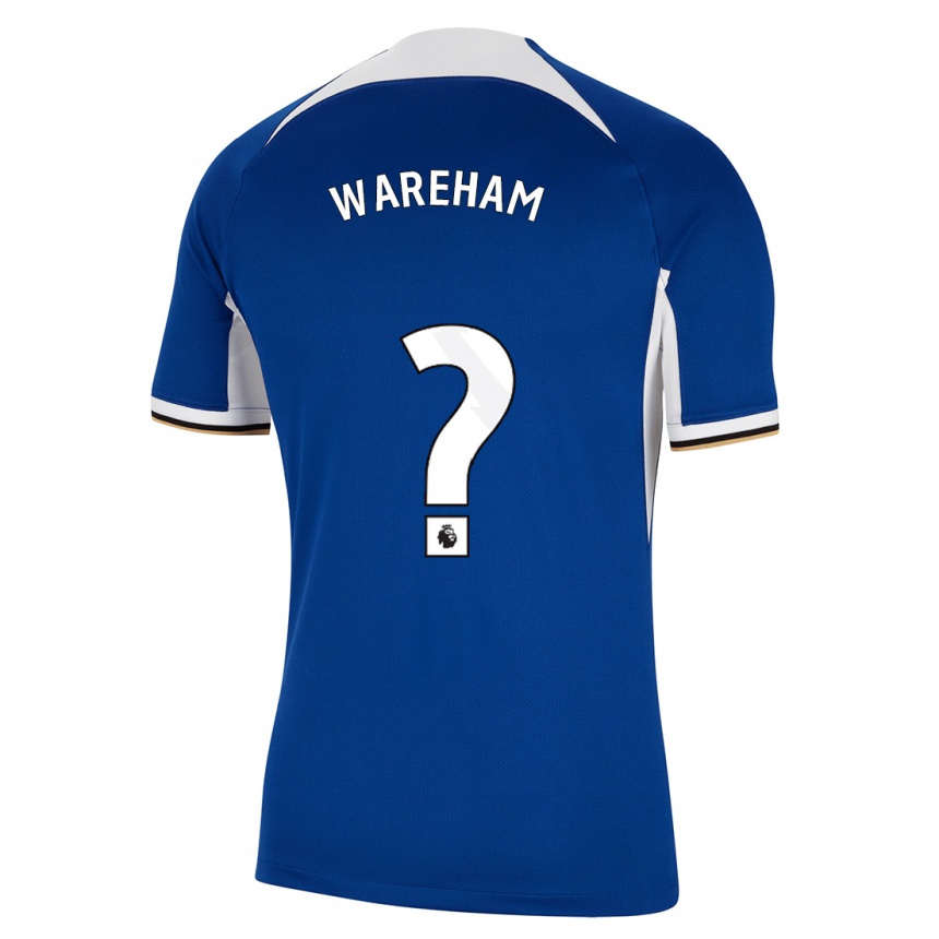 Men  Jayden Wareham #0 Blue Home Jersey 2023/24 T-Shirt
