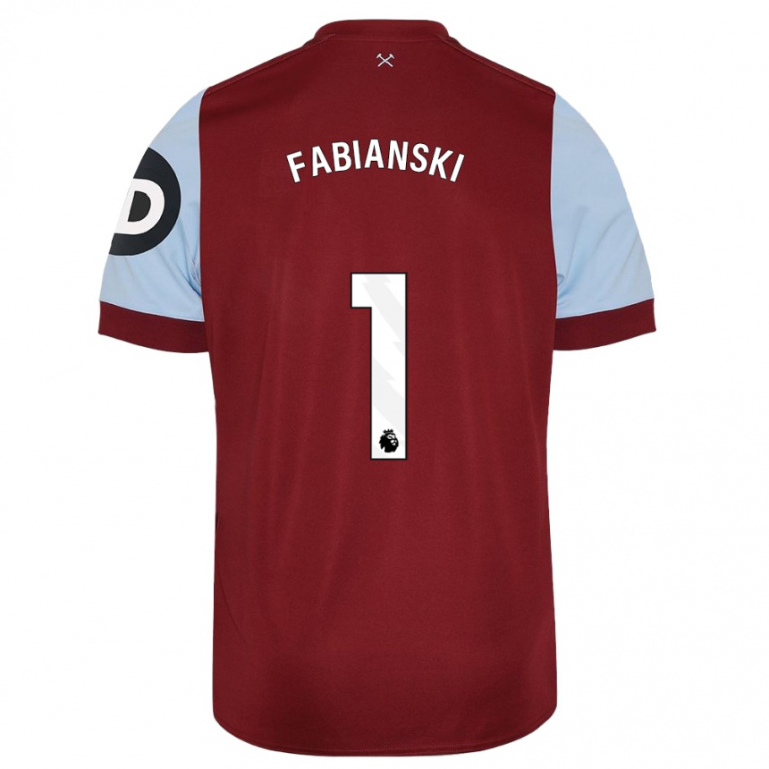 Men  Lukasz Fabianski #1 Maroon Home Jersey 2023/24 T-Shirt