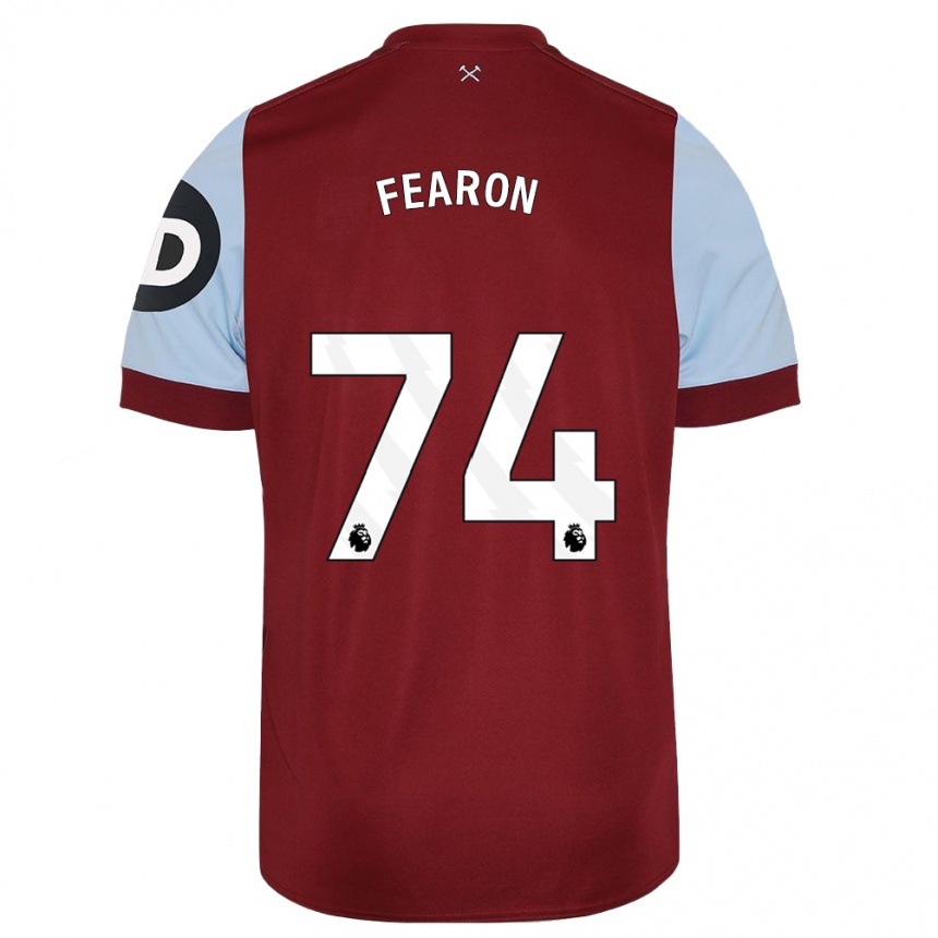 Men  Preston Fearon #74 Maroon Home Jersey 2023/24 T-Shirt