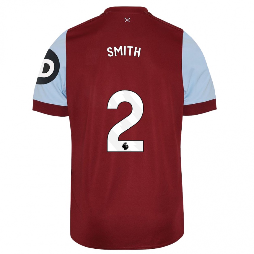 Men  Kirsty Smith #2 Maroon Home Jersey 2023/24 T-Shirt