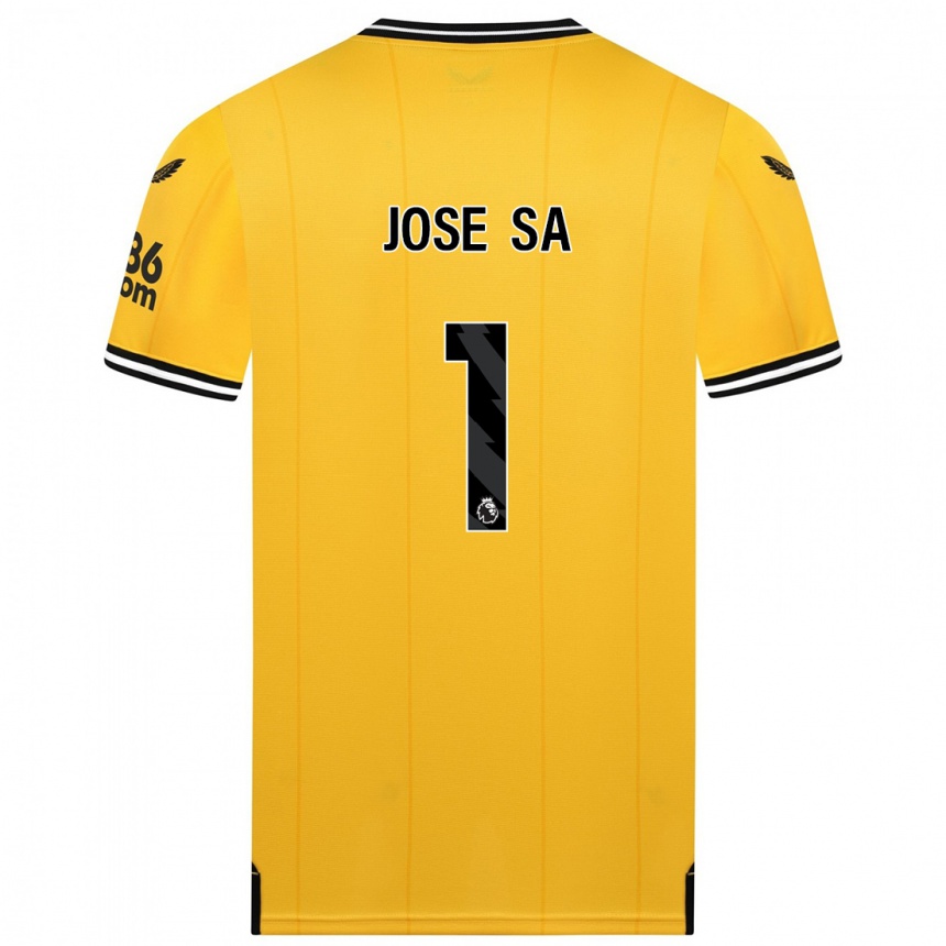 Men  Jose Sa #1 Yellow Home Jersey 2023/24 T-Shirt