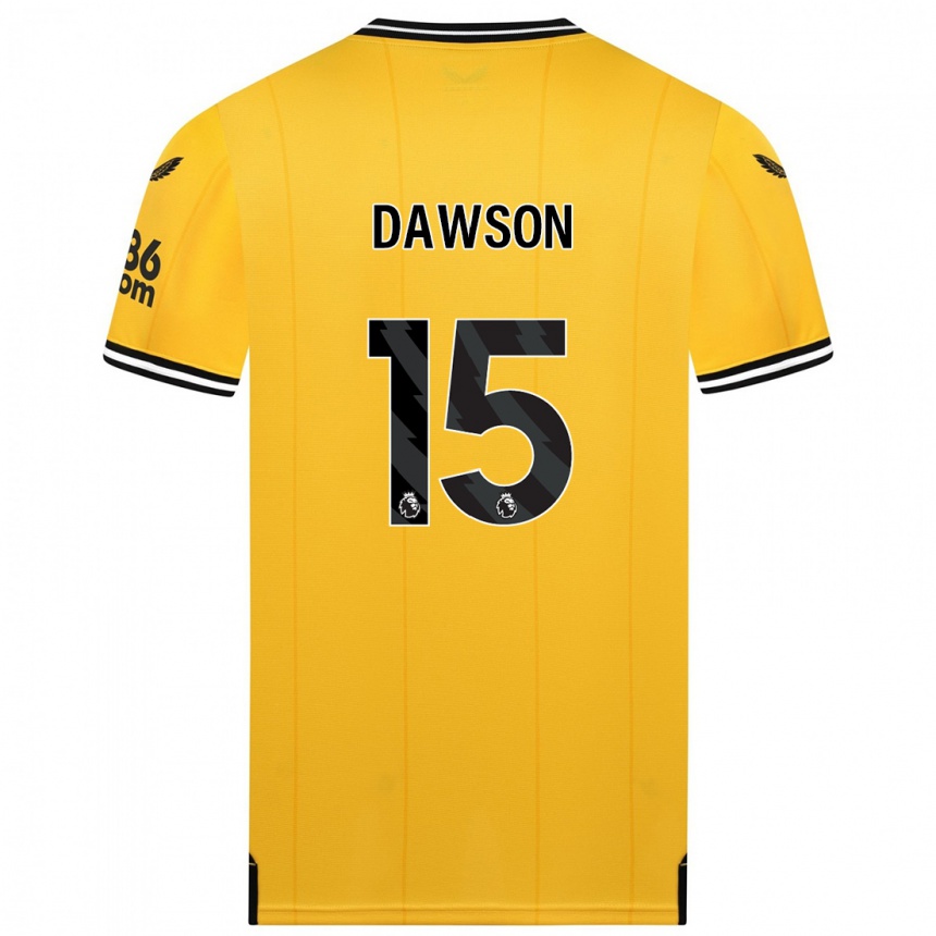 Men  Craig Dawson #15 Yellow Home Jersey 2023/24 T-Shirt