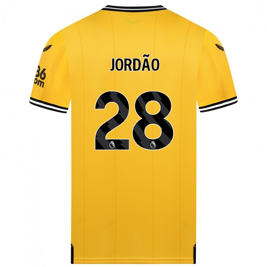Men  Bruno Jordão #28 Yellow Home Jersey 2023/24 T-Shirt
