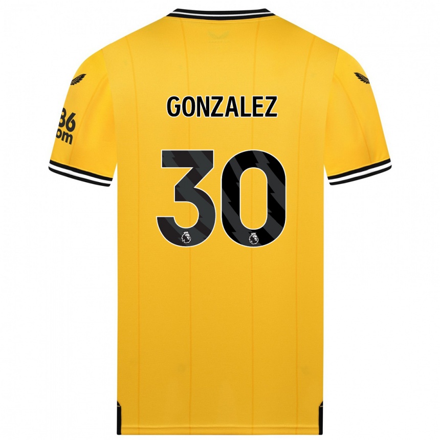 Men  Enso González #30 Yellow Home Jersey 2023/24 T-Shirt