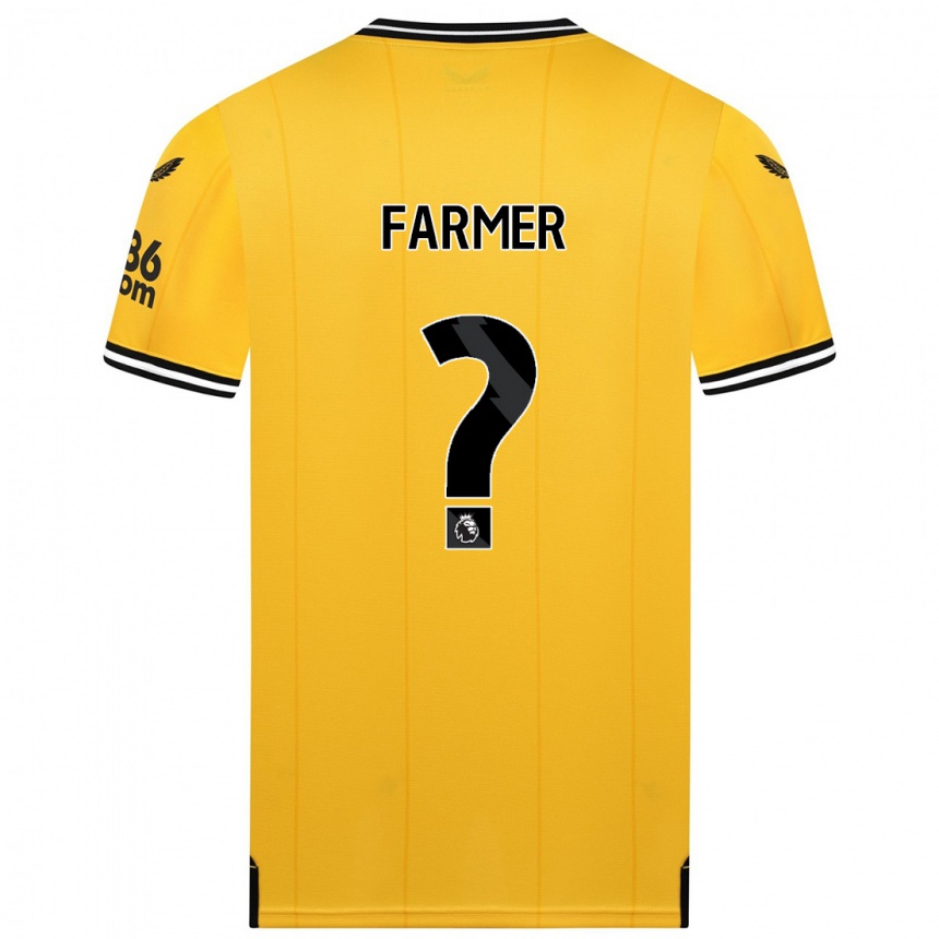 Men  Owen Farmer #0 Yellow Home Jersey 2023/24 T-Shirt