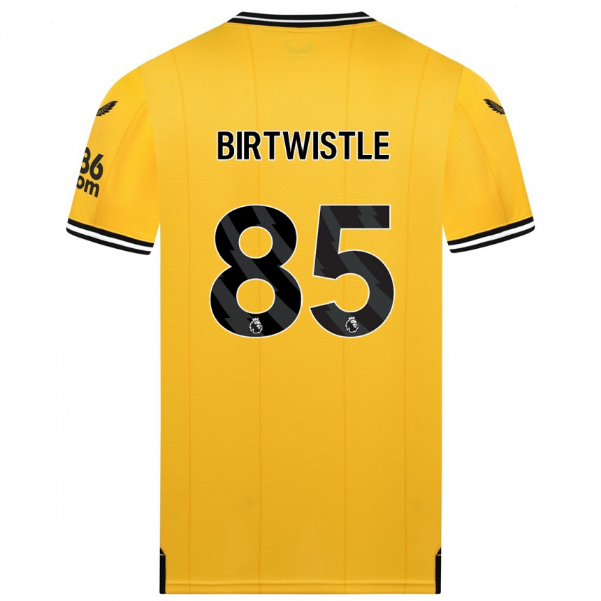 Men  Harry Birtwistle #85 Yellow Home Jersey 2023/24 T-Shirt