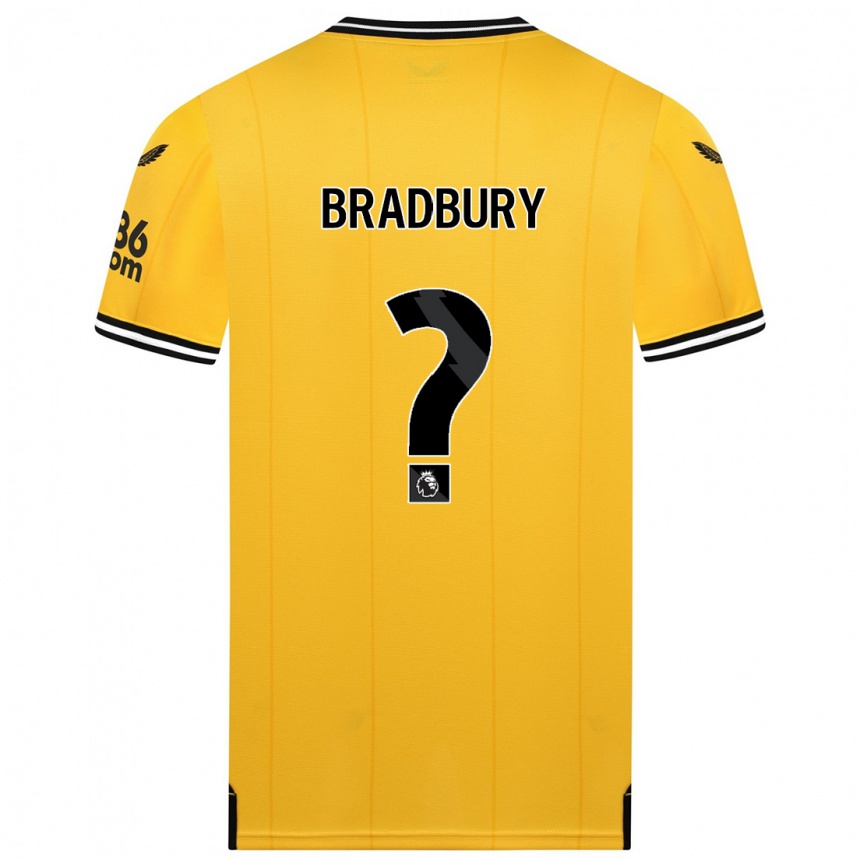 Men  Mackenzie Bradbury #0 Yellow Home Jersey 2023/24 T-Shirt