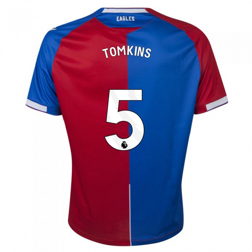 Men  James Tomkins #5 Red Blue Home Jersey 2023/24 T-Shirt