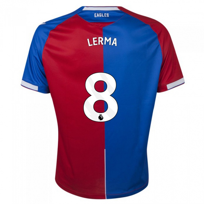 Men  Jefferson Lerma #8 Red Blue Home Jersey 2023/24 T-Shirt