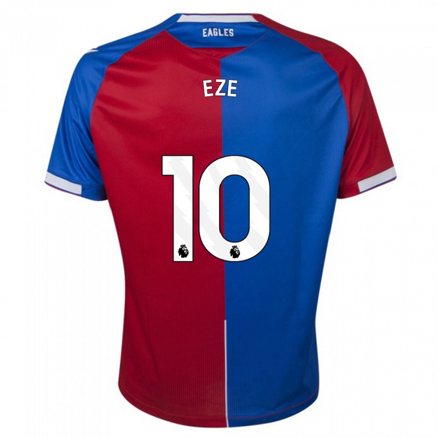 Men  Eberechi Eze #10 Red Blue Home Jersey 2023/24 T-Shirt