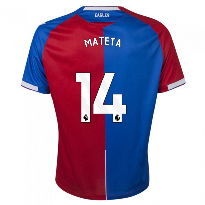 Men  Jean-Philippe Mateta #14 Red Blue Home Jersey 2023/24 T-Shirt