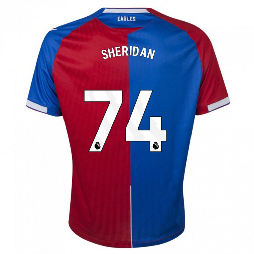 Men  Joe Sheridan #74 Red Blue Home Jersey 2023/24 T-Shirt