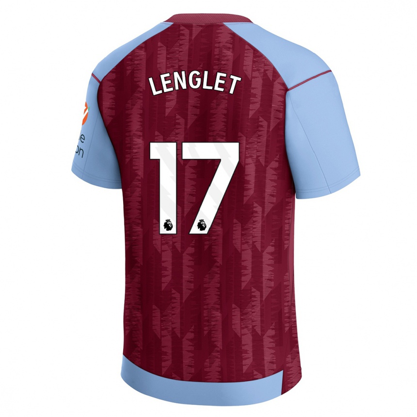 Men  Clement Lenglet #17 Claret Blue Home Jersey 2023/24 T-Shirt